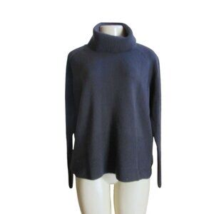 Athleta Womens Wool & Cashmere Oversized Turtleneck Sweater Brown S